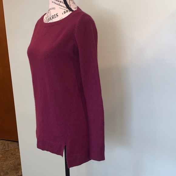 LOFT Maroon Warm Crew Neck Tunic Sweater for Fall or Winter Women’s Small - Picture 2 of 9